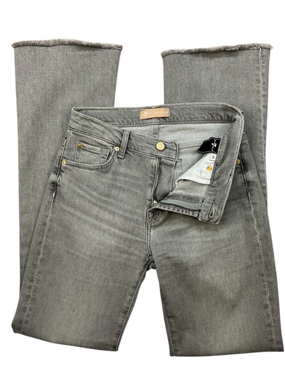 7 For All Mankind 7FAM Bootcut Mid Rise Jean 28 Gray - Picture 3 of 13